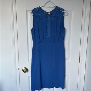 BCBGMaxAzria Royal Blue Lace Midi Dress